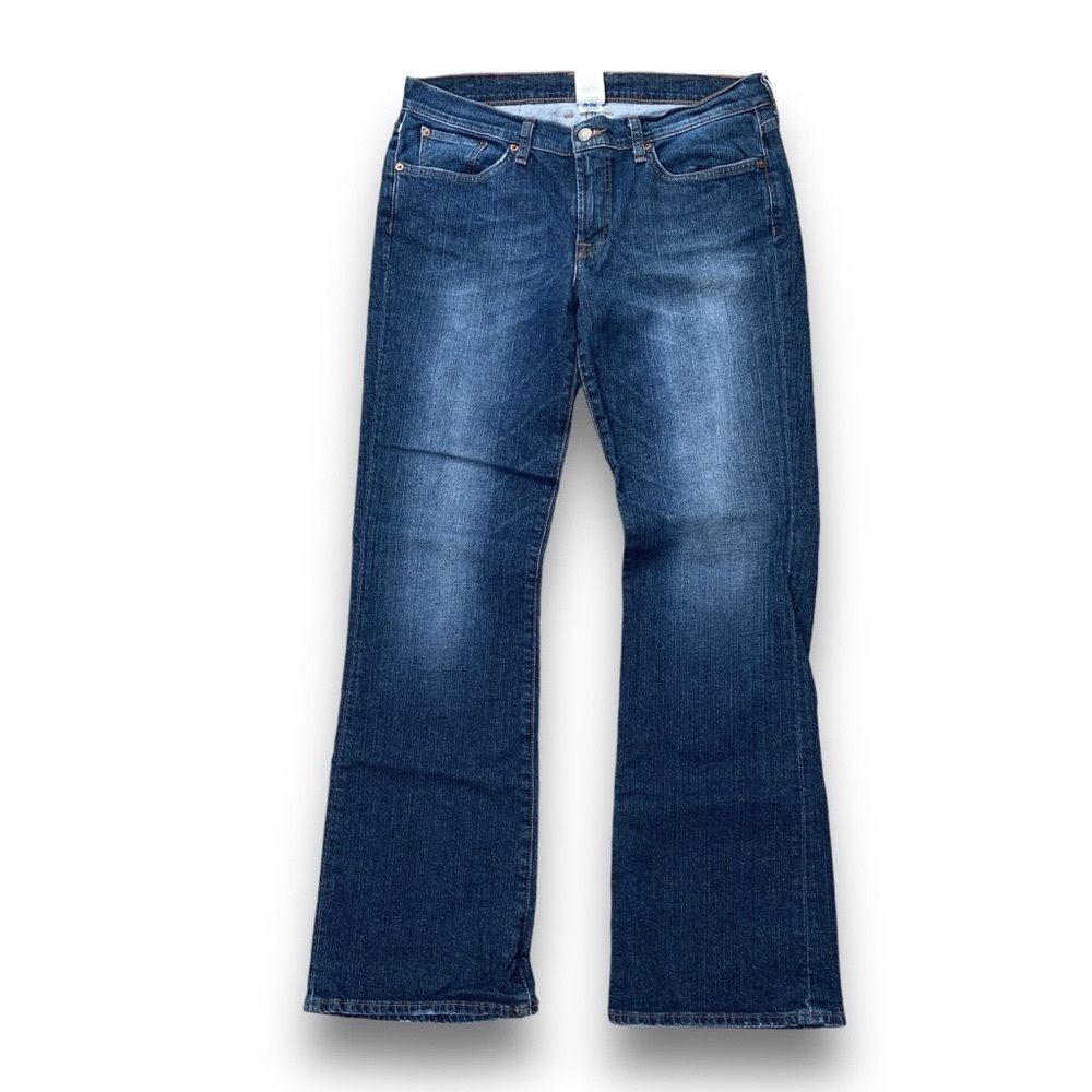 Women's Dark Blue Bootcut Jeans - Classic Denim